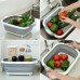 3 in 1 Multifunction Collapsible Kitchen Cutting Board, Vegetable Basin, Drain Basket